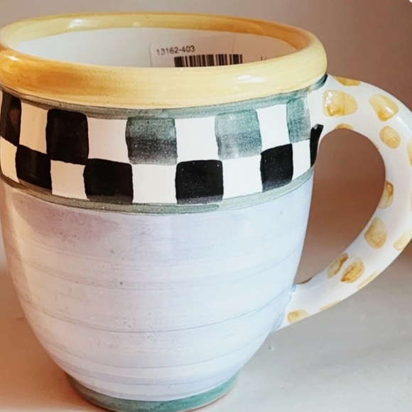 NWT Mackenzie -Childs Artisan Craft Festival Mug Glazed Ceramic or Clay Mug - Picture 2 of 9